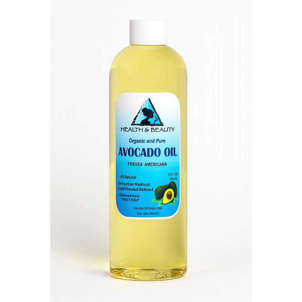 H&B Oils Center Refined Organic Avocado Oil – Cold Pressed, 100% Pure, 8 Fl Oz