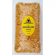 Las hojuelas de cera de candelilla veganas orgánicas barbas pastillas primer 100% puro 16 oz, 1 lb