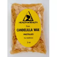 Las hojuelas de cera de candelilla veganas orgánicas barbas pastillas 100% puro 2 oz