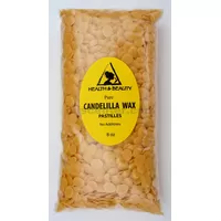 Las hojuelas de cera de candelilla orgánicas veganas rosario pastillas primer 100% puro 8 oz