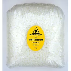 White beeswax bees wax organic pastilles beards premium 100% pure 48 oz, 3 lb