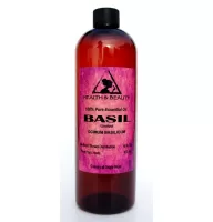 Basil essential oil linalool aromatherapy natural 100% pure 16 oz