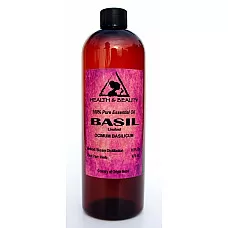 Basil essential oil linalool aromatherapy natural 100% pure 16 oz