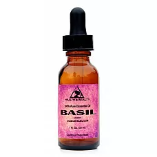 Basil essential oil linalool aromatherapy 100% pure glass dropper 1 oz, 30 ml