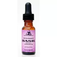 Albahaca aceite esencial metil chavicol aromaterapia gotero de vidrio puro 0.5 oz 15 ml