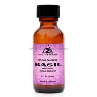 Albahaca aceite esencial metil chavicol aromaterapia botella de vidrio puro 1 oz, 30 ml