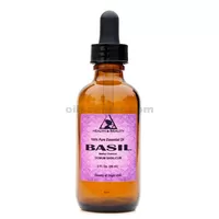 Basil aromathérapie méthylique d'huile essentielle chavicol verre pur compte-gouttes 2oz 59 ml