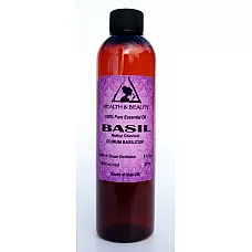 Basil essential oil methyl chavicol aromatherapy natural 100% pure 8 oz
