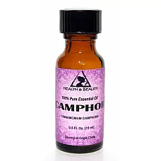 Aceite esencial de alcanfor aromaterapia 100% puro botella de vidrio natural 0.5 oz, 15 ml