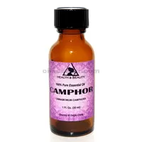 Camphor aromathérapie huile essentielle 100% pur bouteille en verre naturel 1,0 oz, 30ml