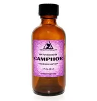 Aceite esencial de alcanfor aromaterapia 100% puro botella de vidrio natural 2.0 oz, 59ml