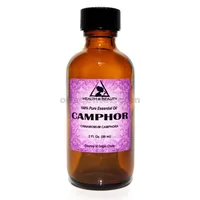 Camphor aromathérapie huile essentielle 100% pur bouteille en verre naturel 2,0 oz, 59ml