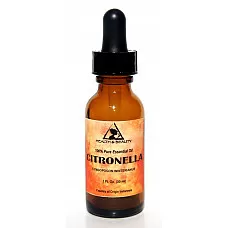 Aceite esencial de citronela aromaterapia 100% puro gotero de vidrio natural 1 oz 30 ml