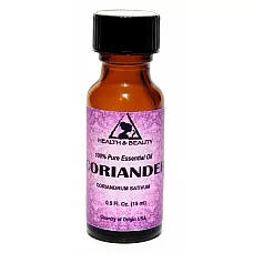 Aceite esencial de cilantro aromaterapia 100% puro botella de vidrio natural 0.5 oz 15 ml