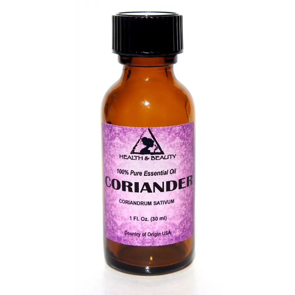 Aceite esencial de cilantro aromaterapia 100% puro botella de vidrio natural 1 oz, 30 ml