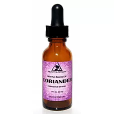 Aceite esencial de cilantro aromaterapia 100% puro gotero de vidrio natural 1 oz, 30 ml