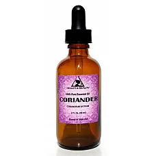 Aceite esencial de cilantro aromaterapia 100% puro gotero de vidrio natural 2 oz, 59 ml
