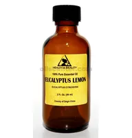Eucalyptus lemon essential oil aromatherapy 100% pure natural glass bottle 2 oz