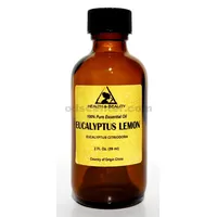 Eucalyptus citronné d'aromathérapie huile essentielle 100% pur bouteille verre naturel 2 oz