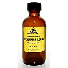Eucalyptus lemon essential oil aromatherapy 100% pure natural glass bottle 2 oz