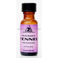 Aceite esencial de hinojo aromaterapia natural 100% botella de vidrio puro 0.5 oz, 15 ml
