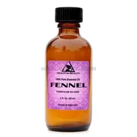 Aceite esencial de hinojo aromaterapia natural 100% botella de vidrio puro 2 oz, 59 ml