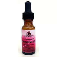 Aceite esencial de rosa de geranio aromaterapia 100% puro gotero natural 0,5 oz 15ml