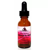 Geranium rose essentielle aromathérapie huile 100% pure gouttes naturelle 30ml 1,0 oz
