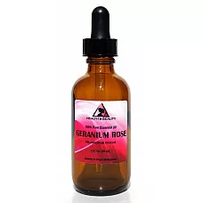 Aceite esencial de rosa de geranio aromaterapia 100% puro gotero natural 2.0 oz 59ml