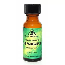 Ginger essential oil aromatherapy 100% pure natural glass bottle 0.5 oz, 15 ml