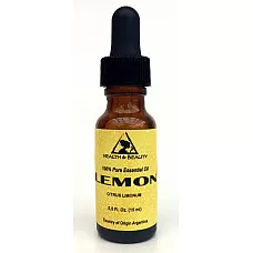 Lemon essential oil aromatherapy 100% pure natural glass dropper 0.5 oz, 15 ml