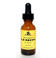 Huile essentielle de citron aromathérapie 100% pur compte-gouttes en verre naturel 1,0 oz, 30 ml