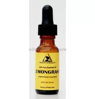 Aceite esencial de hierba de limón aromaterapia natural 100% puro gota de vidrio 0.5 oz, 15 ml