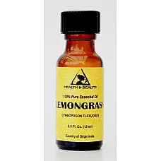Aceite esencial de hierba de limón aromaterapia natural 100% puro vidrio bott 0.5 oz, 15 ml