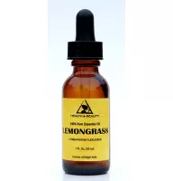 Aceite esencial de hierba de limón aromaterapia natural 100% puro vidrio gota 1 oz, 30 ml
