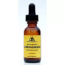 Aceite esencial de hierba de limón aromaterapia natural 100% puro vidrio gota 1 oz, 30 ml
