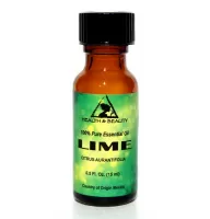 Aceite esencial de lima aromaterapia 100% puro botella de vidrio natural 0.5 oz, 15 ml