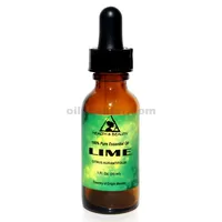 Lime aromathérapie huile essentielle 100% pure verre naturel goutte 1,0 oz, 30 ml