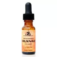 Aceite esencial de naranja aromaterapia orgánica Cuentagotas de vidrio 100% puro 0.5 oz, 15 ml