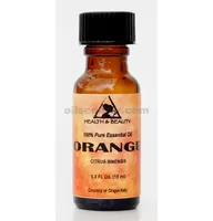 Orange essential oil organic aromatherapy 100% pure glass bottle 0.5 oz, 15 ml