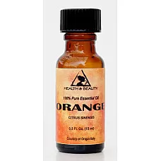 Aceite esencial de naranja aromaterapia orgánica 100% botella de vidrio puro 0.5 oz, 15 ml
