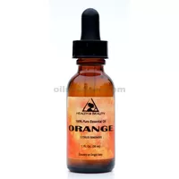 Aceite esencial de naranja aromaterapia orgánica Cuentagotas de vidrio 100% puro 1 oz, 30 ml