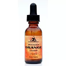 Aceite esencial de naranja aromaterapia orgánica Cuentagotas de vidrio 100% puro 1 oz, 30 ml