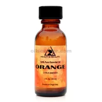huile essentielle d'orange aromathérapie organique 100% pur bouteille en verre de 1 oz, 30 ml