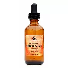 Aceite esencial de naranja aromaterapia orgánica Cuentagotas de vidrio 100% puro 2 oz, 59 ml