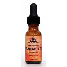 Orange 10x (10 fold) essential oil organic aromatherapy glass dropp 0.5 oz 15 ml