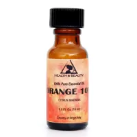 Naranja 10x (10 veces) aceite esencial aromaterapia orgánica botella de vidrio 0.5 oz, 15 ml