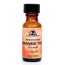 Orange 10x (10 fold) essential oil organic aromatherapy glass bott 0.5 oz, 15 ml