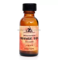 Naranja 10x (10 veces) aceite esencial aromaterapia orgánica botella de vidrio 1 oz, 30 ml