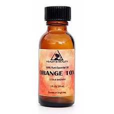 Orange 10x (10 fold) essential oil organic aromatherapy glass bottle 1 oz, 30 ml